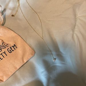 925 gold peral drop necklace